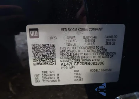 2024 Buick Envista Avenir Fwd z USA, uszkodzony, nr VIN KL47LCE20RB081806